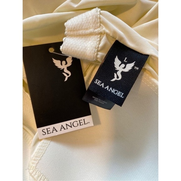 NWT Sea Angel One Piece Swimsuit Floral Print Off Shoulder Ruffle Sz Large - Picture 8 of 9